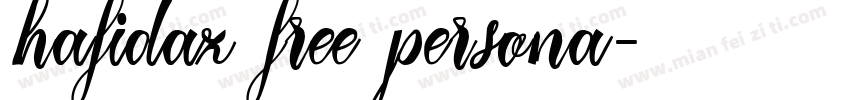 hafidaz free persona字体转换